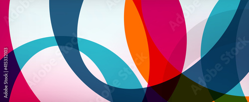 Ring geometric shapes, o letter repetition wallpaper. Abstract background for business or technology presentations, internet posters or web brochure covers