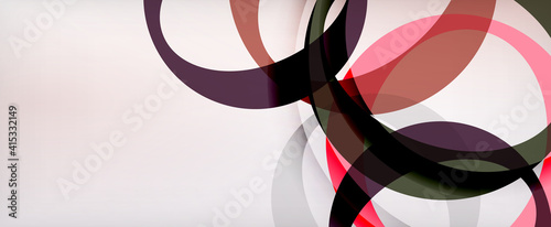 Ring geometric shapes, o letter repetition wallpaper. Abstract background for business or technology presentations, internet posters or web brochure covers