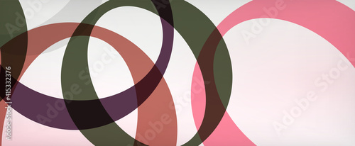 Wallpaper Mural Ring geometric shapes, o letter repetition wallpaper. Abstract background for business or technology presentations, internet posters or web brochure covers Torontodigital.ca