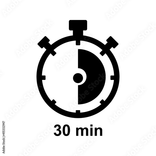 30 minutes timer icon vector