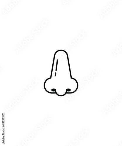 nose icon,vector best line icon.
