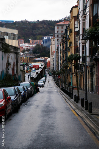 Street in the downtown of Bilbao