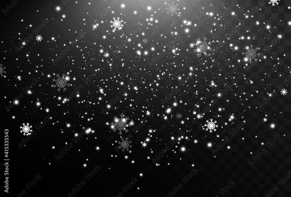 Vector illustration of flying snow on a transparent background.Natural phenomenon of snowfall or blizzard.
Vector illustration of flying snow on a transparent background.Natural phenomenon of snowfall or blizzard.
