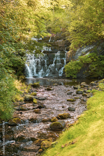 Woodland waterfall Trondheim Norway photo