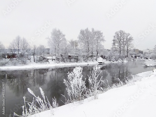 river in winter photo