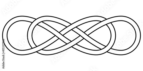 Double knot infinity sign vector double infinity logo tattoo