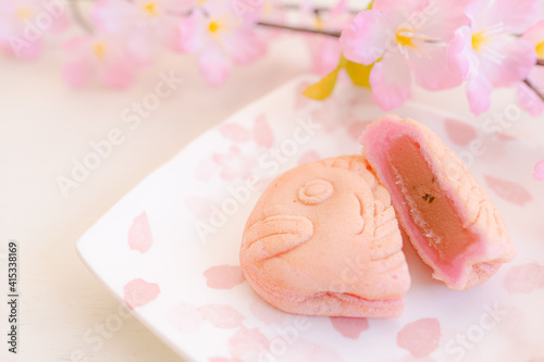 ピンクの鯛焼き 桜あん