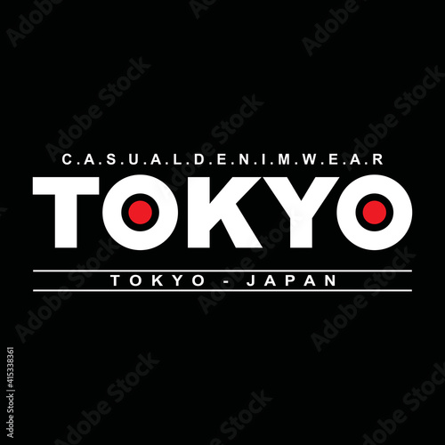 tokyo japan urban clothing typography design