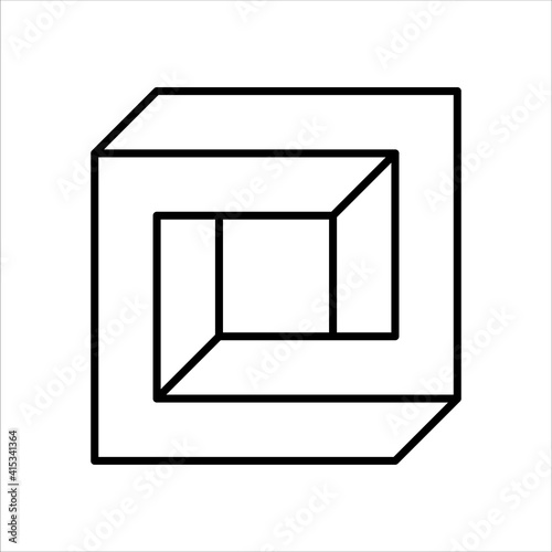 The Penrose Square. Isolated Vector Illustration