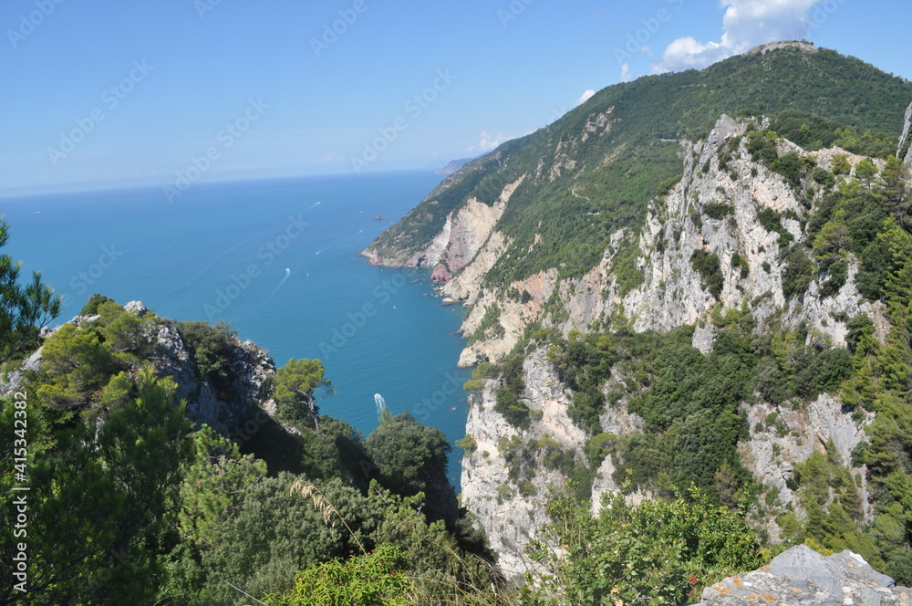 view from the mountain of the coastine