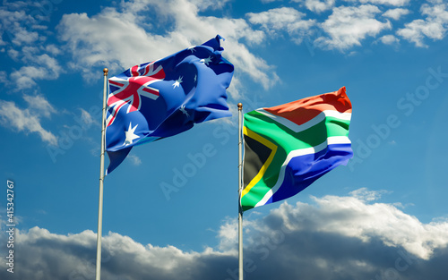 Flags of SAR African and Australia. © Leo Altman