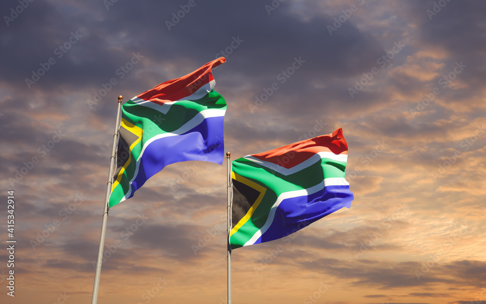 Flags of SAR African and Estonia. Flags of SAR African and Estonia.