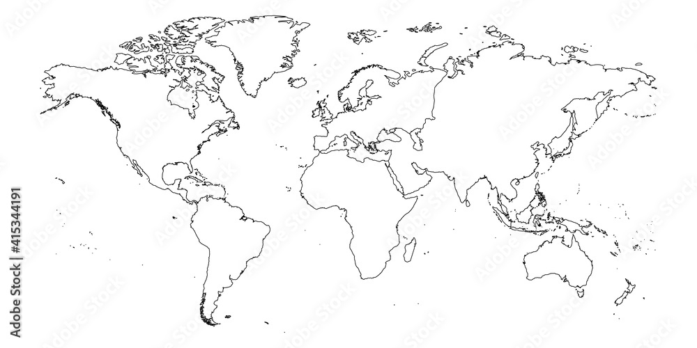 Outline of World Map Outline of World Map