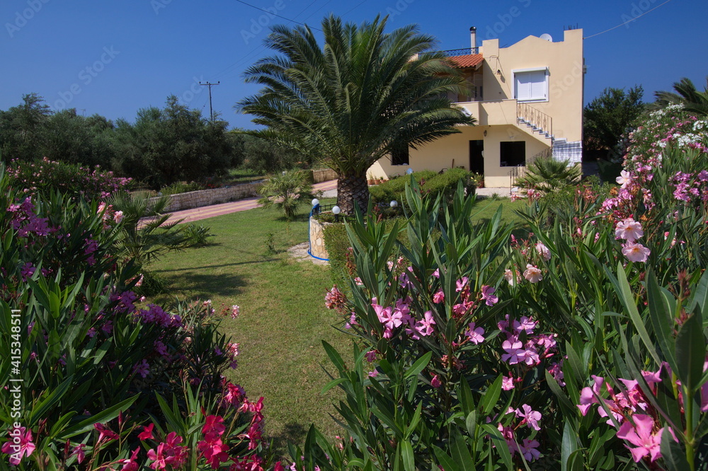 Residential house with garden in Kournas on Crete in Greece
