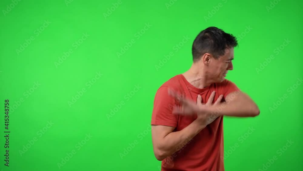 Offended man crying who does not want to speak Offended man crying who does not want to speak