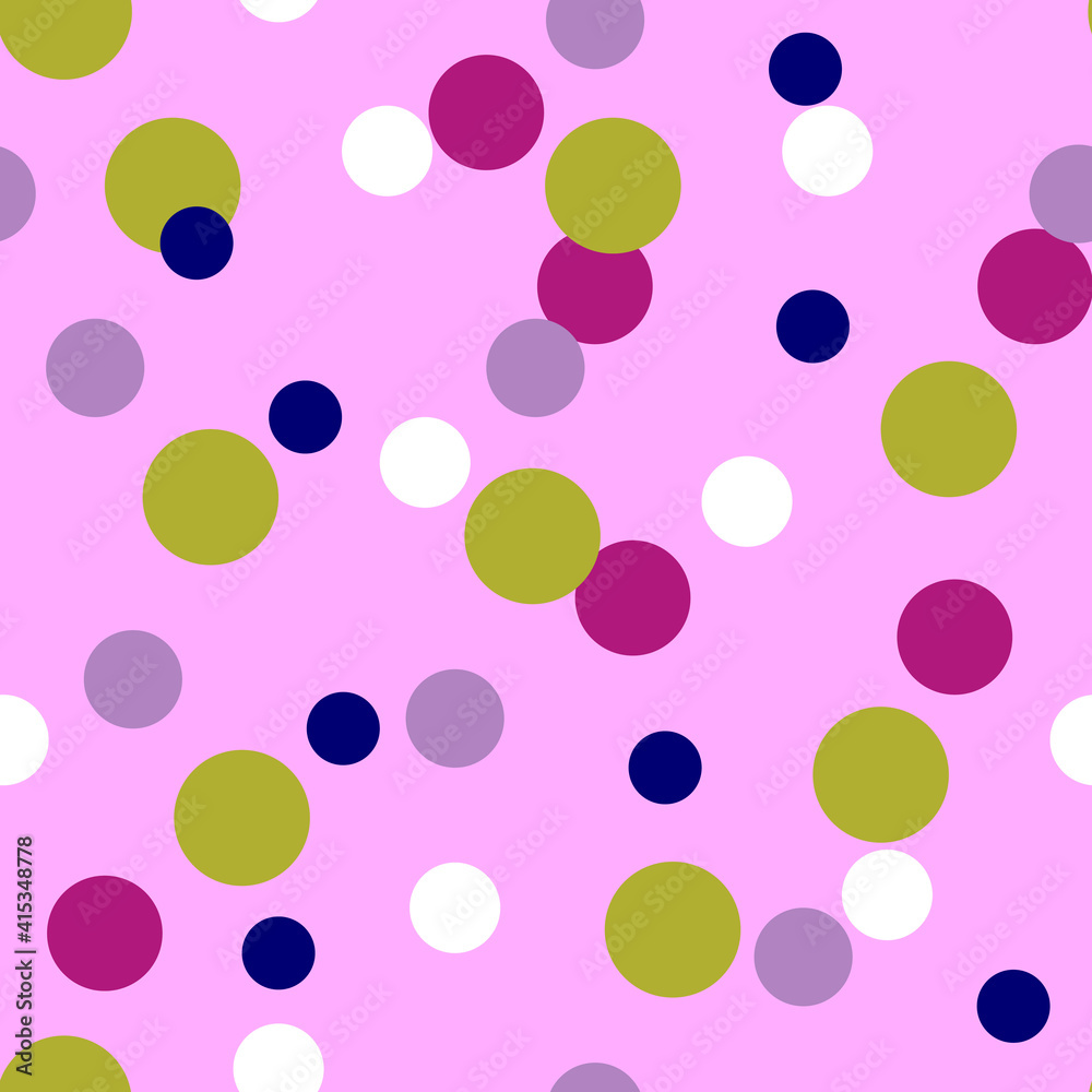 background seamless colorful cute polka dot,vector