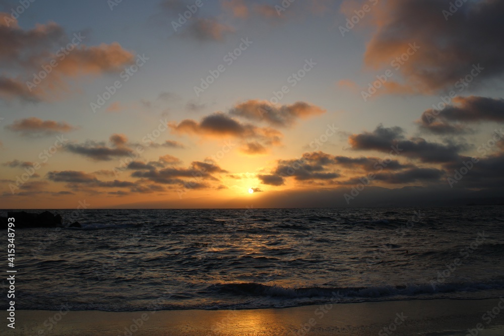 sunset at Venice Beach, California