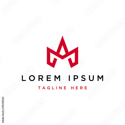 Modern logo design or monogram or initials ma line art