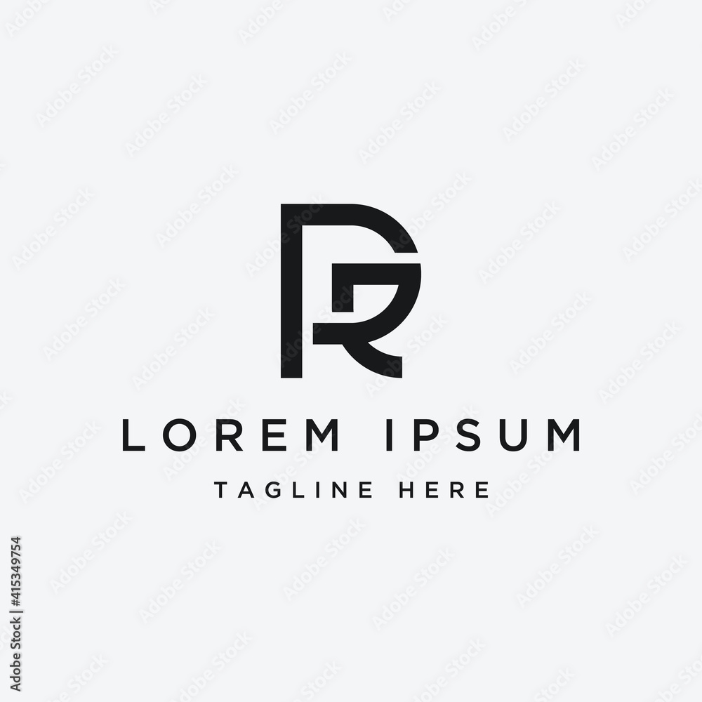 monogram design logo lettermark initial letters RE monogram design logo lettermark initial letters RE