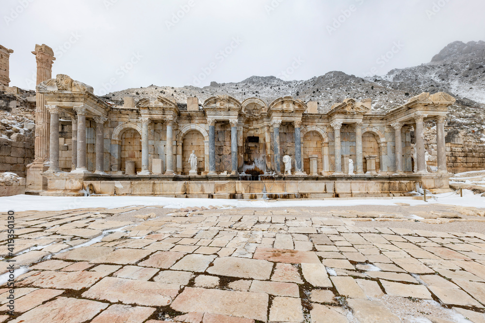 Welcome to Sagalassos. Isparta, Turkey.To visit the sprawling ruins of Sagalassos, high amid the jagged peaks of Akdag, is to approach myth: the ancient ruined city set in stark.