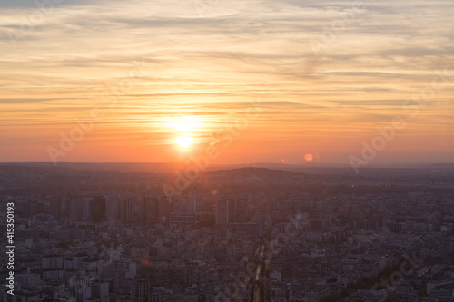                    The sunset in Paris