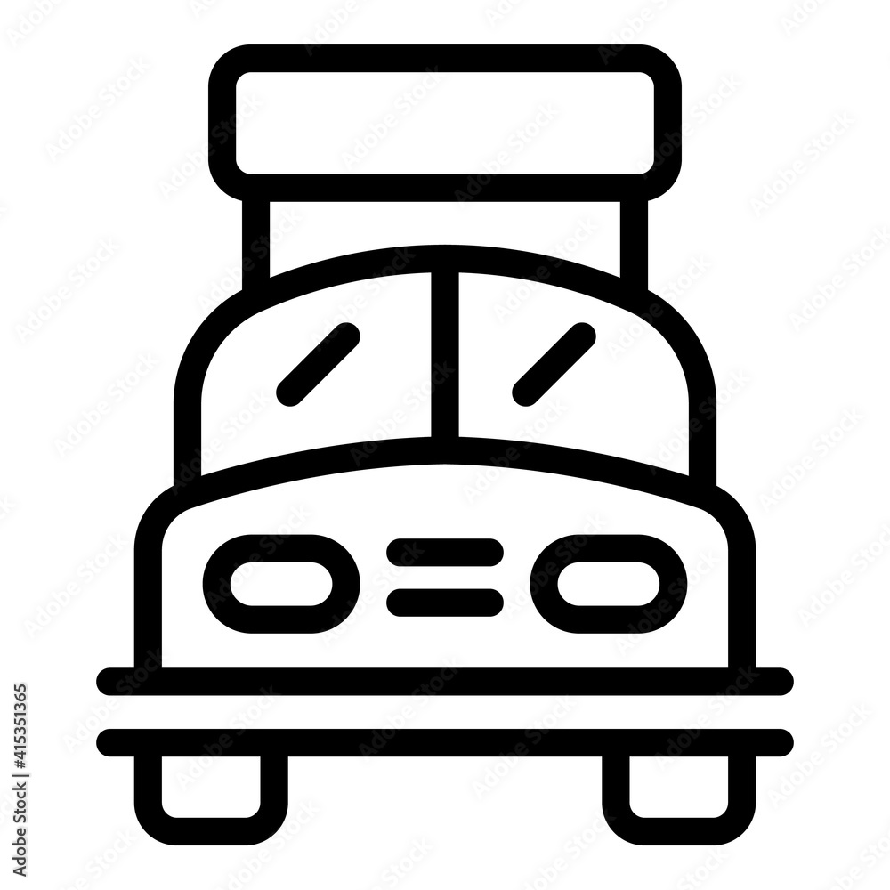 Vehicle roof box icon. Outline vehicle roof box vector icon for web design isolated on white background Vehicle roof box icon. Outline vehicle roof box vector icon for web design isolated on white background