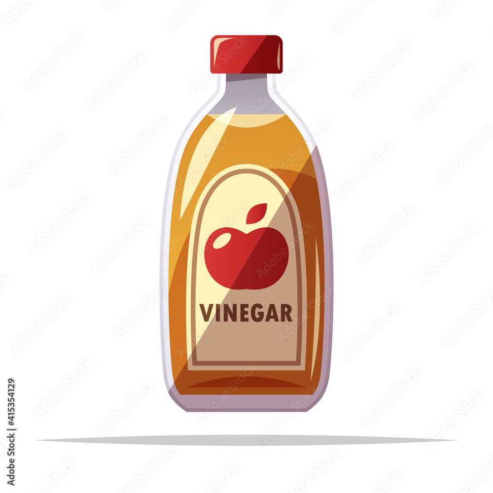 Bottle of apple cider vinegar vector isolated illustration Stock Vector Adobe Stock