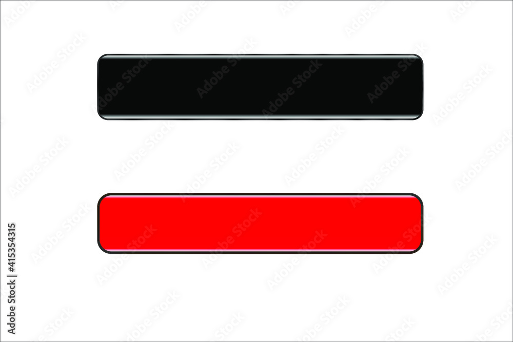 Buttons black and red, vector illustration Buttons black and red, vector illustration