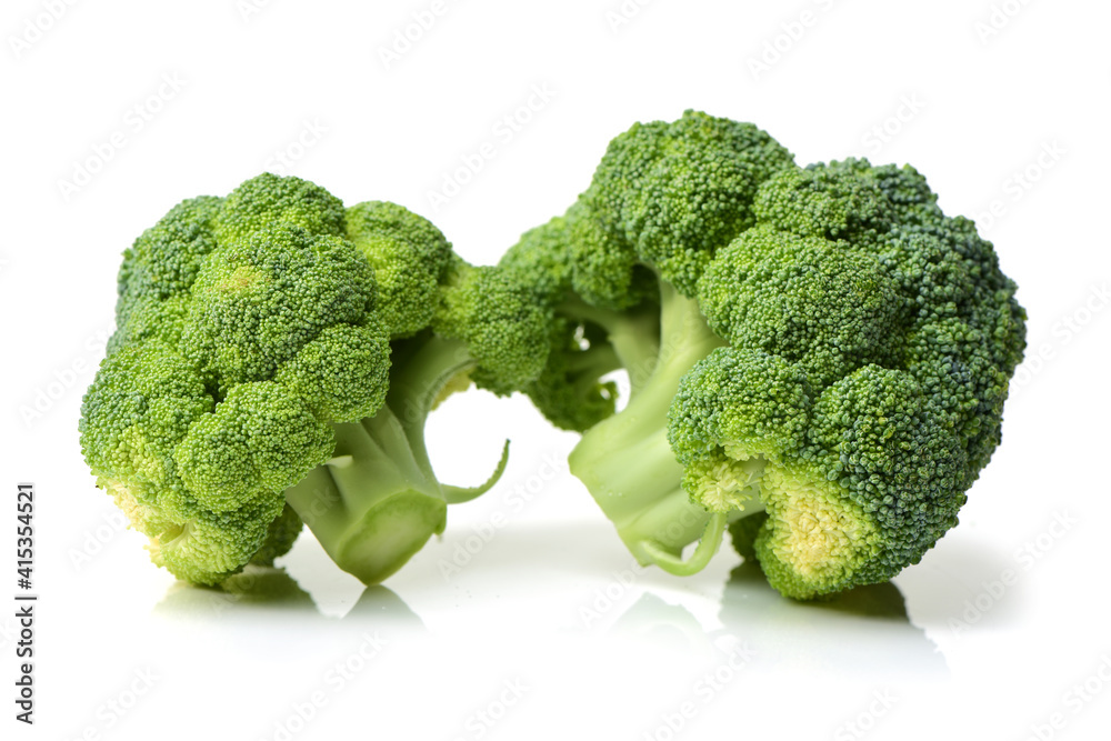 Broccoli vegetable on white background Broccoli vegetable on white background