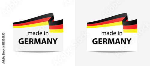 made in Germany vector stamp. bagge with Germany flag	

