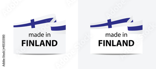 made in Finland vector stamp. badge with Finland flag	
