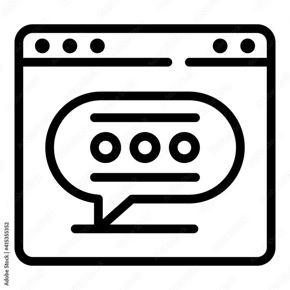 Web report icon. Outline web report vector icon for web design isolated on white background