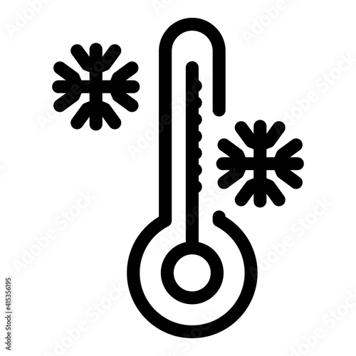Cold sense icon. Outline cold sense vector icon for web design isolated on white background