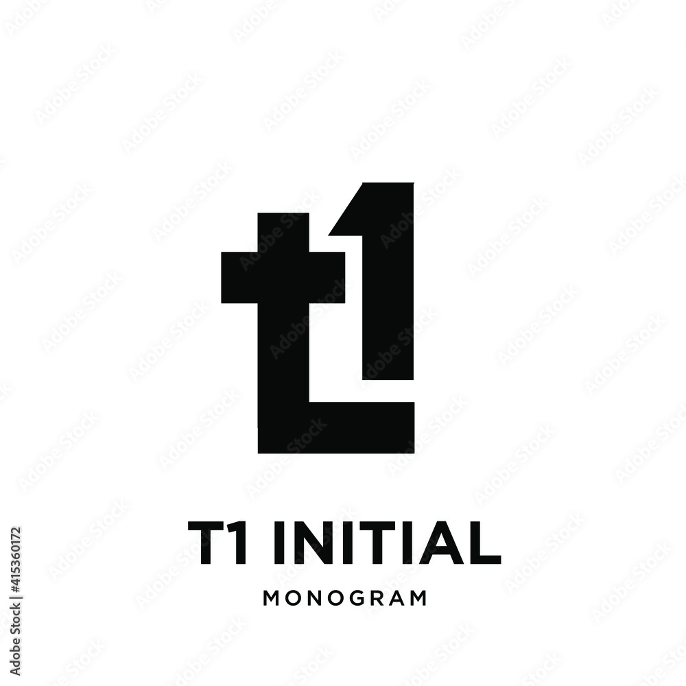 Obraz premium T1 initial logo icon design
