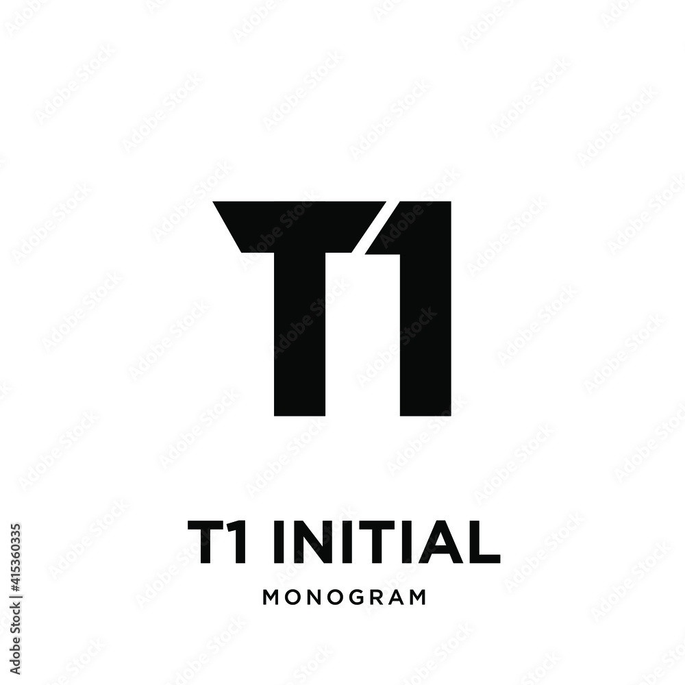 Obraz premium T1 initial logo icon design
