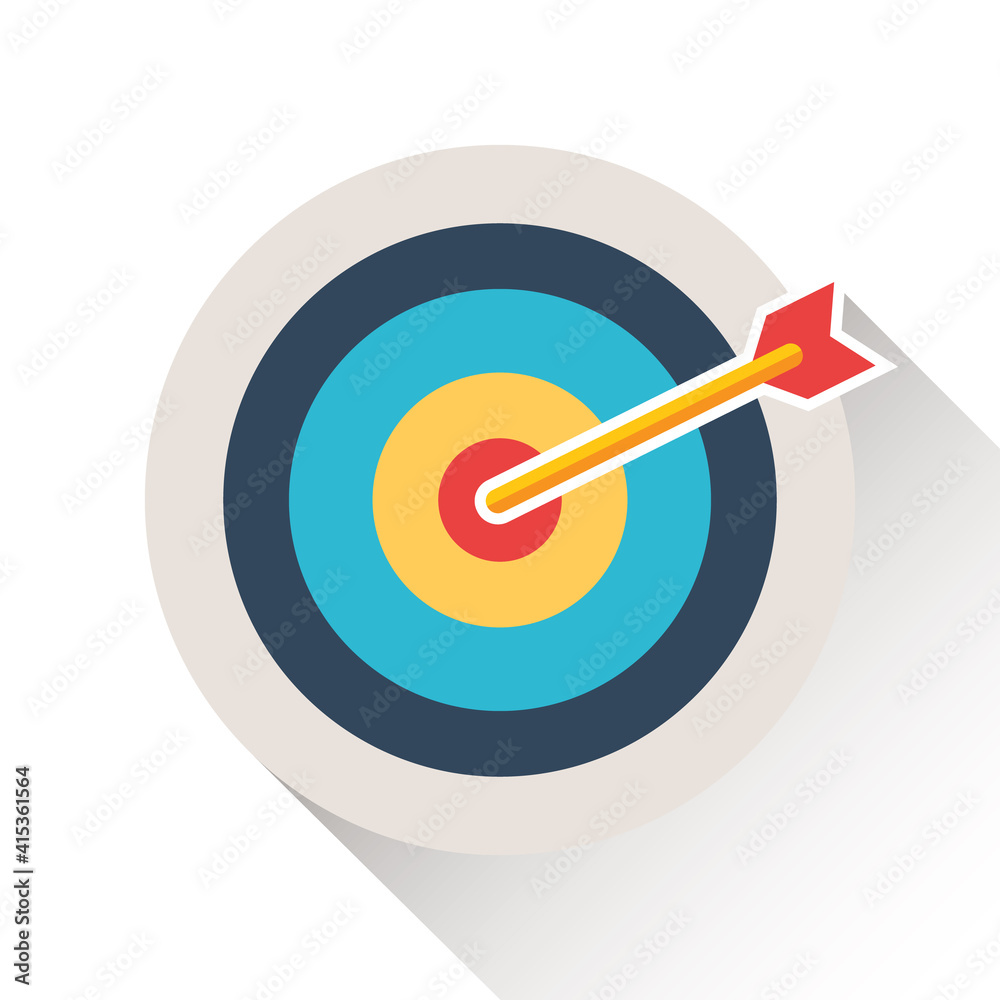 Darts, dart circle with long shadow. Vector, cartoon illustration. Vector. Darts, dart circle with long shadow. Vector, cartoon illustration. Vector.