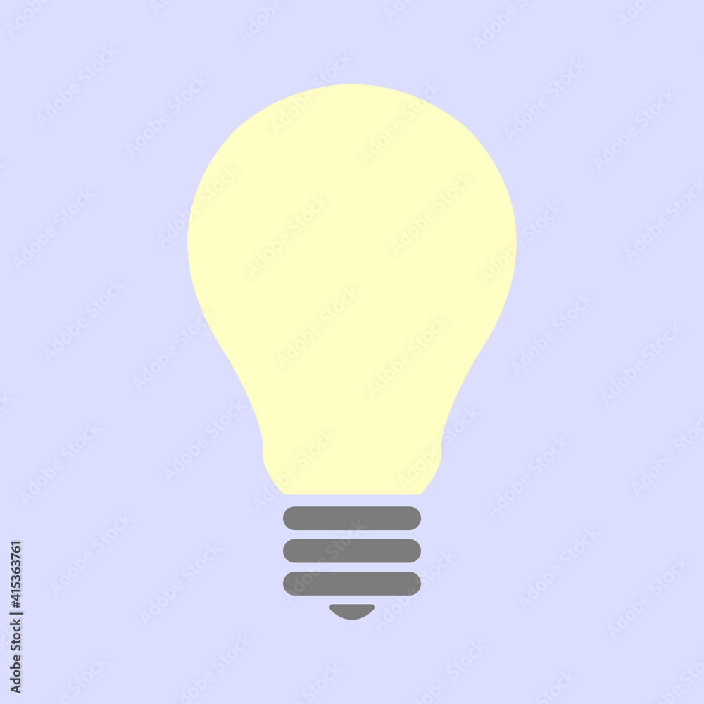 Light bulb vector icon in flat style for web design. Light bulb with idea and creativity. Vector illustration. Light bulb vector icon in flat style for web design. Light bulb with idea and creativity. Vector illustration.
