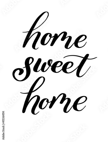 Home sweet home hand lettering vector poster, print, tipography 