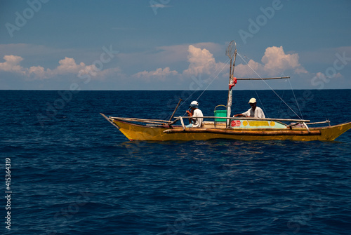 Fishing during tuna season in the middle of the sea