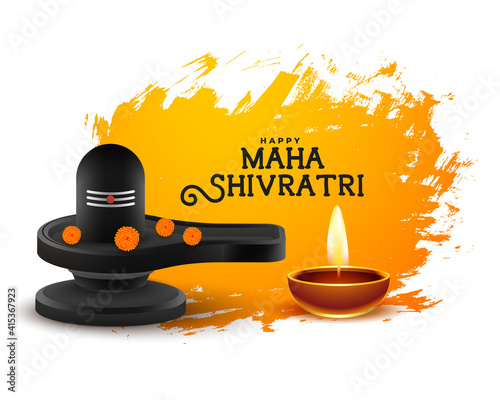 maha shivratri festival blessings card design