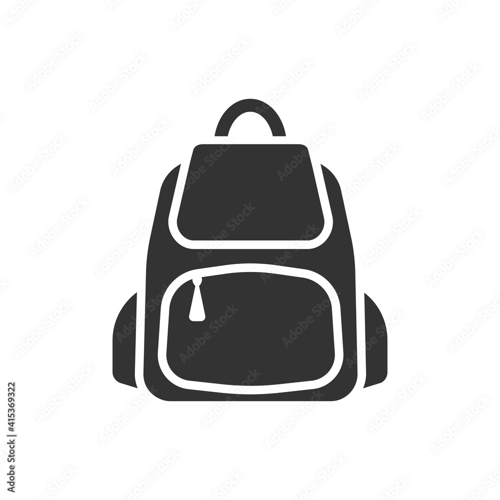 School bag icon design template vector isolated School bag icon design template vector isolated