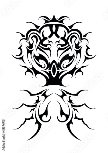 abstract bug mask ethnic symbol sticker