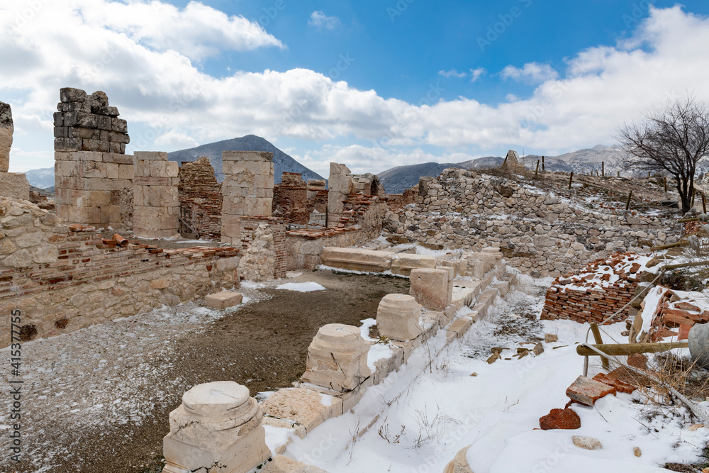 Gymnasium.Welcome to Sagalassos. Isparta, Turkey.To visit the sprawling ruins of Sagalassos, high amid the jagged peaks of Akdag, is to approach myth: the ancient ruined city set in stark. Gymnasium.Welcome to Sagalassos. Isparta, Turkey.To visit the sprawling ruins of Sagalassos, high amid the jagged peaks of Akdag, is to approach myth: the ancient ruined city set in stark.