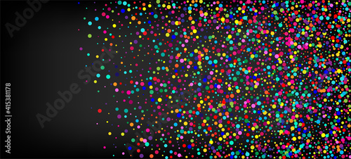 Rainbow Confetti Hipster Vector Background.