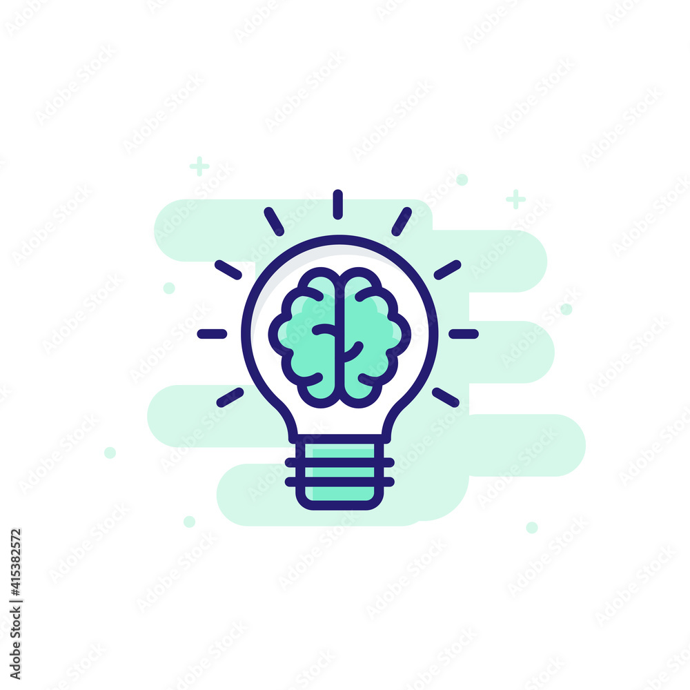 Smart Idea vector outline filled icon style illustrator . EPS 10 file Smart Idea vector outline filled icon style illustrator . EPS 10 file