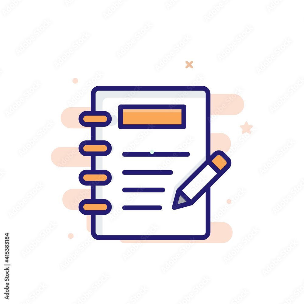 Document Project vector outline filled icon style illustrator . EPS 10 file Document Project vector outline filled icon style illustrator . EPS 10 file