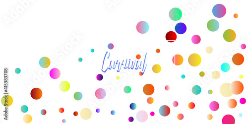 Carnival Confetti Explosion Vector Background. Colorful Circles, Bubbles, Bokeh Decoration. Falling