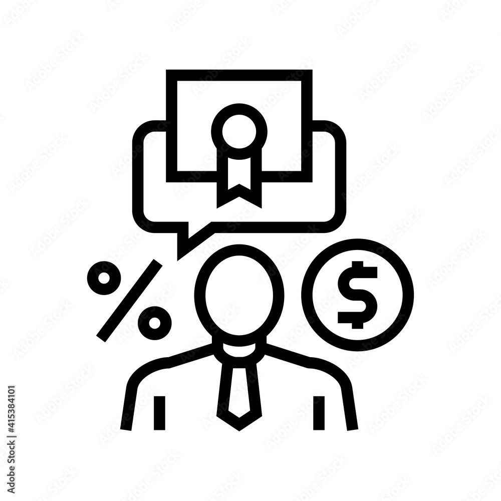 investor business line icon vector. investor business sign. isolated contour symbol black illustration investor business line icon vector. investor business sign. isolated contour symbol black illustration