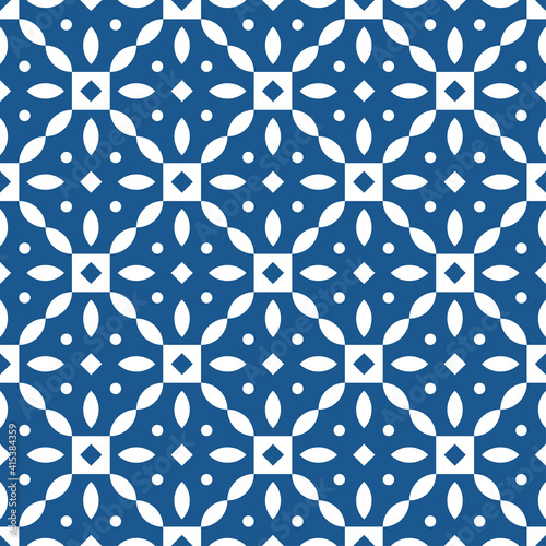 Moroccan decorative pattern for the background, tile,textiles, socks. It is assembled from modular parts. Vector. Seamless.