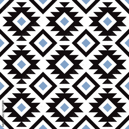 Decorative Scandinavian geometric modern pattern for the background, tile, textiles, socks. It is assembled from modular parts. Vector. Seamless.
